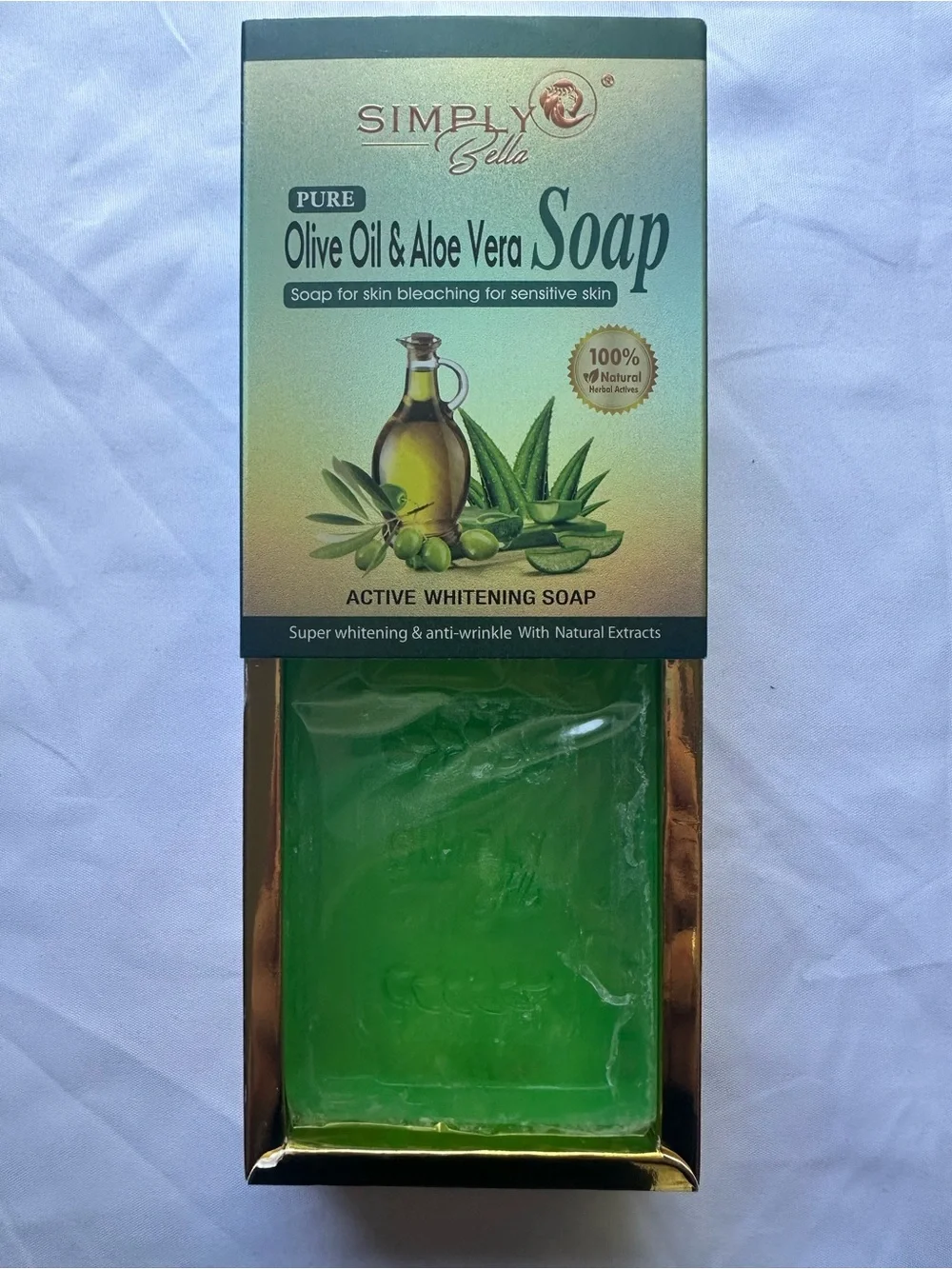 Simply Bella Pure Olive Oil & Aloe Vera Soap Bar 100g NIB